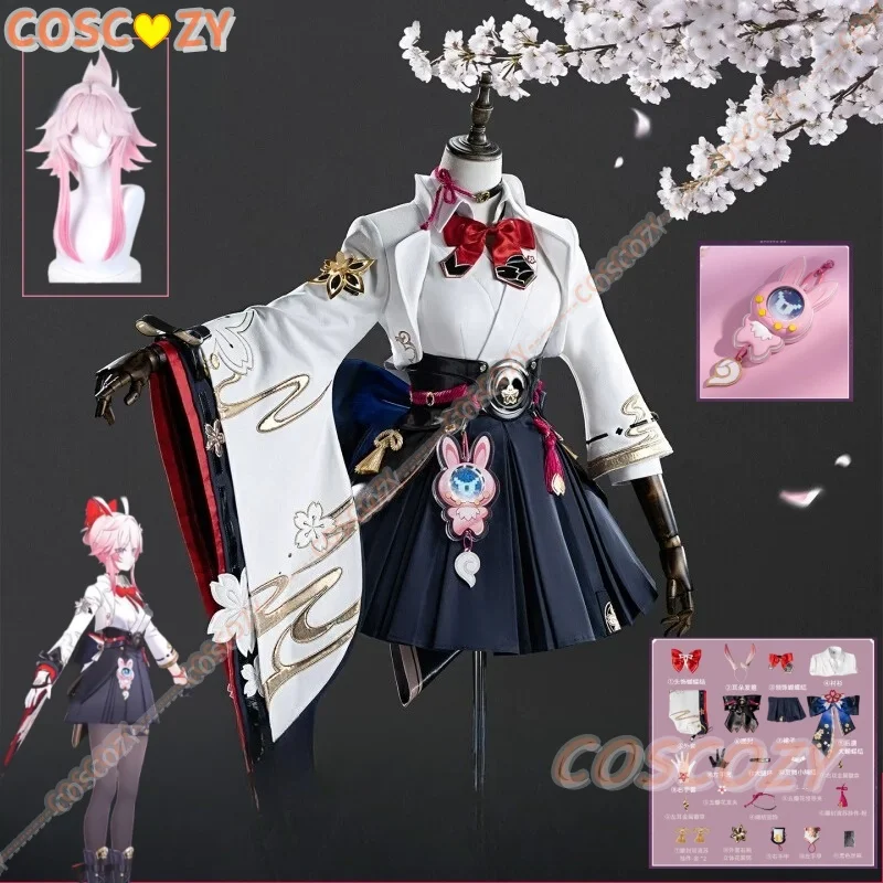 Honkai Star Rail Evanescia Cosplay Costume Wig Kimono Coat Pleated Skirt Accessories Women Feiying Aha 4.0version Uniform
Honkai Star Rail Evanescia Cosplay Costume Wig Kimono Coat Pleated Skirt Accessories Women Feiying Aha 4.0version Uniform