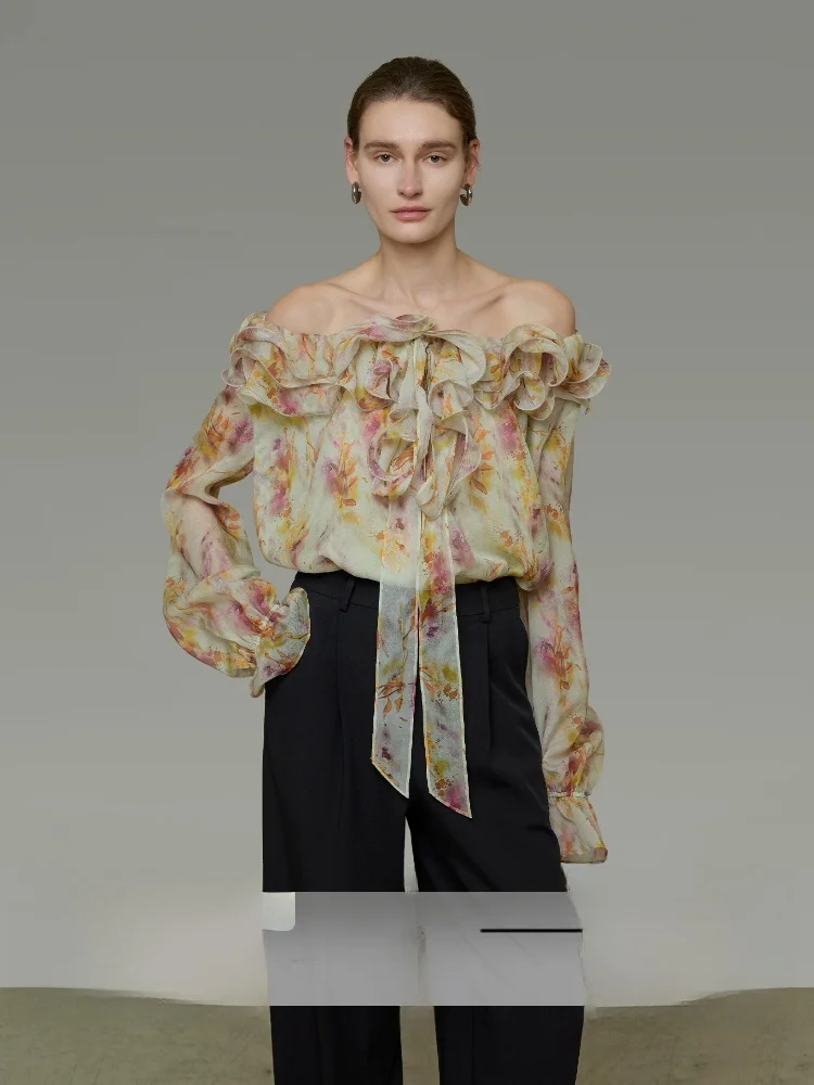 Floral Print Shirt Women's Long Sleeve Gathered Shoulder One-Shoulder Loose Top Elegant Design Commute Style Viscose Polyeste...
Floral Print Shirt Women's Long Sleeve Gathered Shoulder One-Shoulder Loose Top Elegant Design Commute Style Viscose Polyeste...