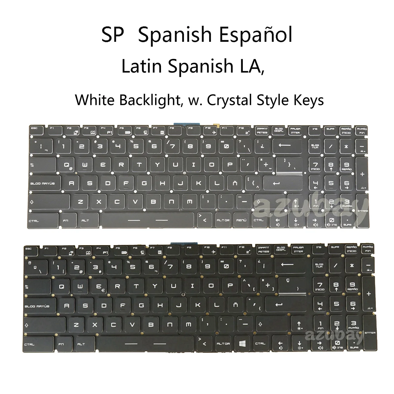 White Backlit Keyboard For MSI GE62MVR 7RG, GS63VR 6RF 7RF GS73VR 6RF Stealth Pro, GP63 GP73 Leopard 8RD 8RE, LA Latin Spanish
White Backlit Keyboard For MSI GE62MVR 7RG, GS63VR 6RF 7RF GS73VR 6RF Stealth Pro, GP63 GP73 Leopard 8RD 8RE, LA Latin Spanish