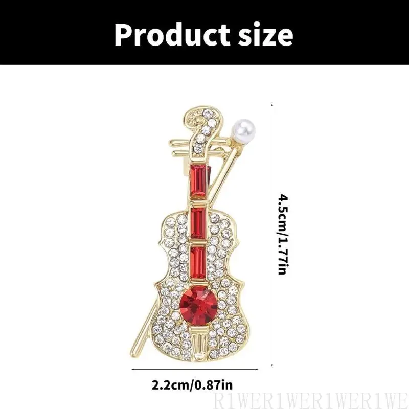 R1WE Violin Shaped Brooch for Music Enthusiasts and Individualistic Fashion Music Instrument Brooch Pin for Various Outift
R1WE Violin Shaped Brooch for Music Enthusiasts and Individualistic Fashion Music Instrument Brooch Pin for Various Outift