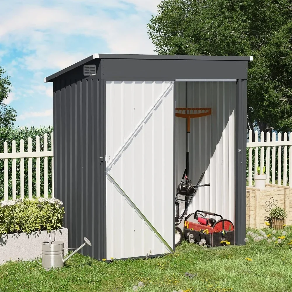 5 X 3 FT Outdoor Storage Shed, Metal Garden Tool Shed, Outside Sheds & Outdoor Storage Galvanized Steel W/Lockable Door
5 X 3 FT Outdoor Storage Shed, Metal Garden Tool Shed, Outside Sheds & Outdoor Storage Galvanized Steel W/Lockable Door