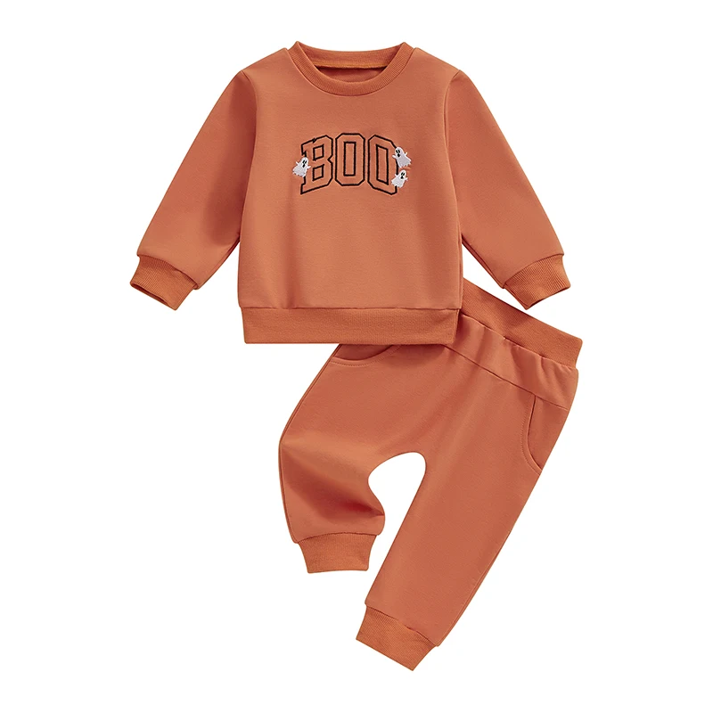 Toddler Baby Boy Halloween Pants Outfit Ghost Boo Shirt Sweatshirt Tops and Pocket Pants Fall Winter Clothing Set
Toddler Baby Boy Halloween Pants Outfit Ghost Boo Shirt Sweatshirt Tops and Pocket Pants Fall Winter Clothing Set