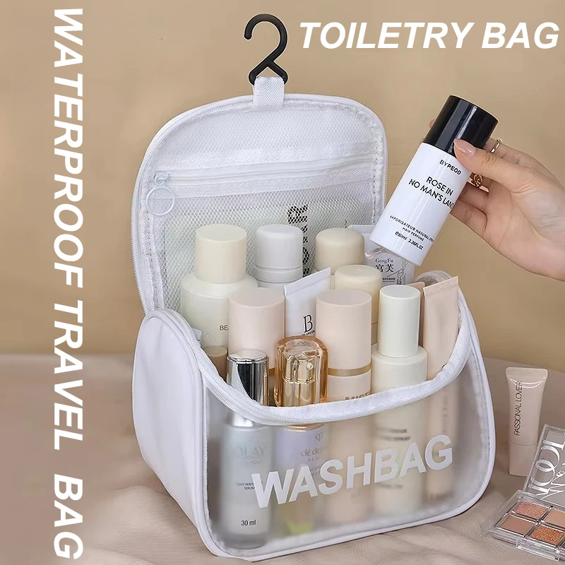 Waterproof Premium PVC Travel Toiletry Bag Large Capacity Cosmetic Organizer with Hanging Hook & Handle Portable for Men Women
Waterproof Premium PVC Travel Toiletry Bag Large Capacity Cosmetic Organizer with Hanging Hook & Handle Portable for Men Women