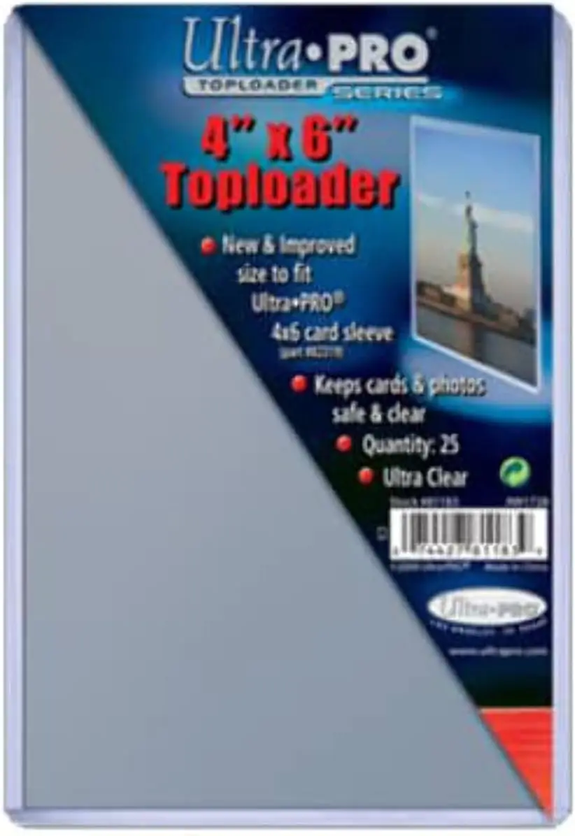 Toploader 4x6 Card Holder 25 Pack Rigid PVC Protective Case
Toploader 4x6 Card Holder 25 Pack Rigid PVC Protective Case