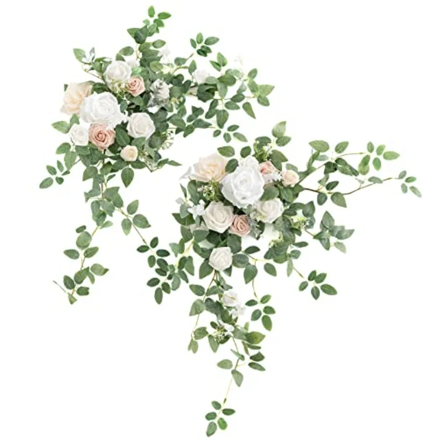 2PCS Artificial Floral Swags Arch Flowers Wedding Centerpieces Flower Rose Garland Mantel Greenery Arrangements for Sweetheart
2PCS Artificial Floral Swags Arch Flowers Wedding Centerpieces Flower Rose Garland Mantel Greenery Arrangements for Sweetheart