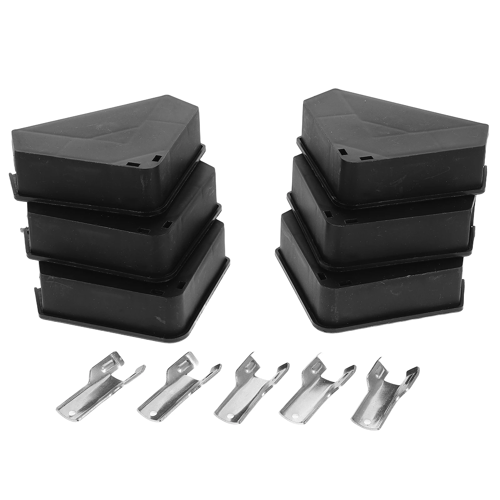 6pcs Triangle Box Set Black Plastic with Metal Key Lock for Outdoor Baits Station Reusable Rat Control
6pcs Triangle Box Set Black Plastic with Metal Key Lock for Outdoor Baits Station Reusable Rat Control