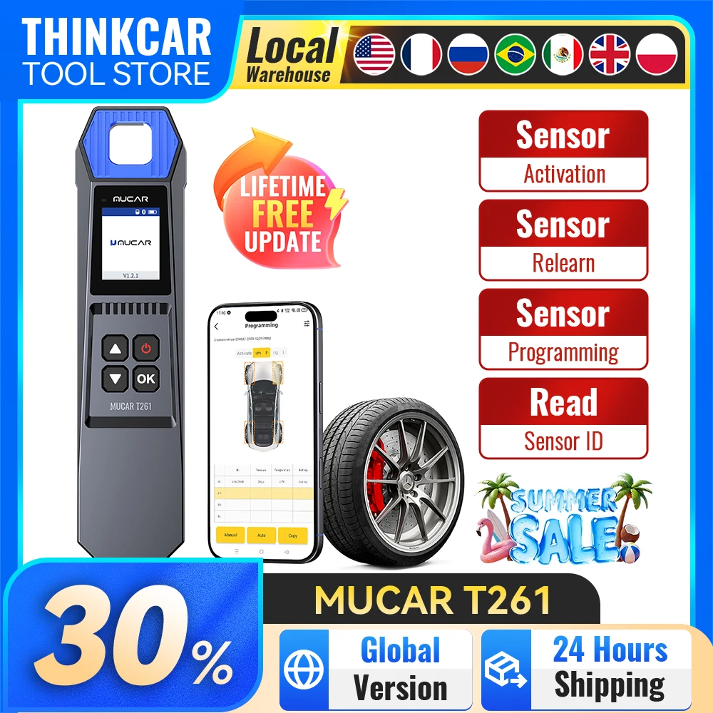 2026 MUCAR T261 Tire Pressure Inspection Tools TPMS System Car Code Reader Sensor Programming Tools For MUCAR 892BT VO7S VO6
2026 MUCAR T261 Tire Pressure Inspection Tools TPMS System Car Code Reader Sensor Programming Tools For MUCAR 892BT VO7S VO6