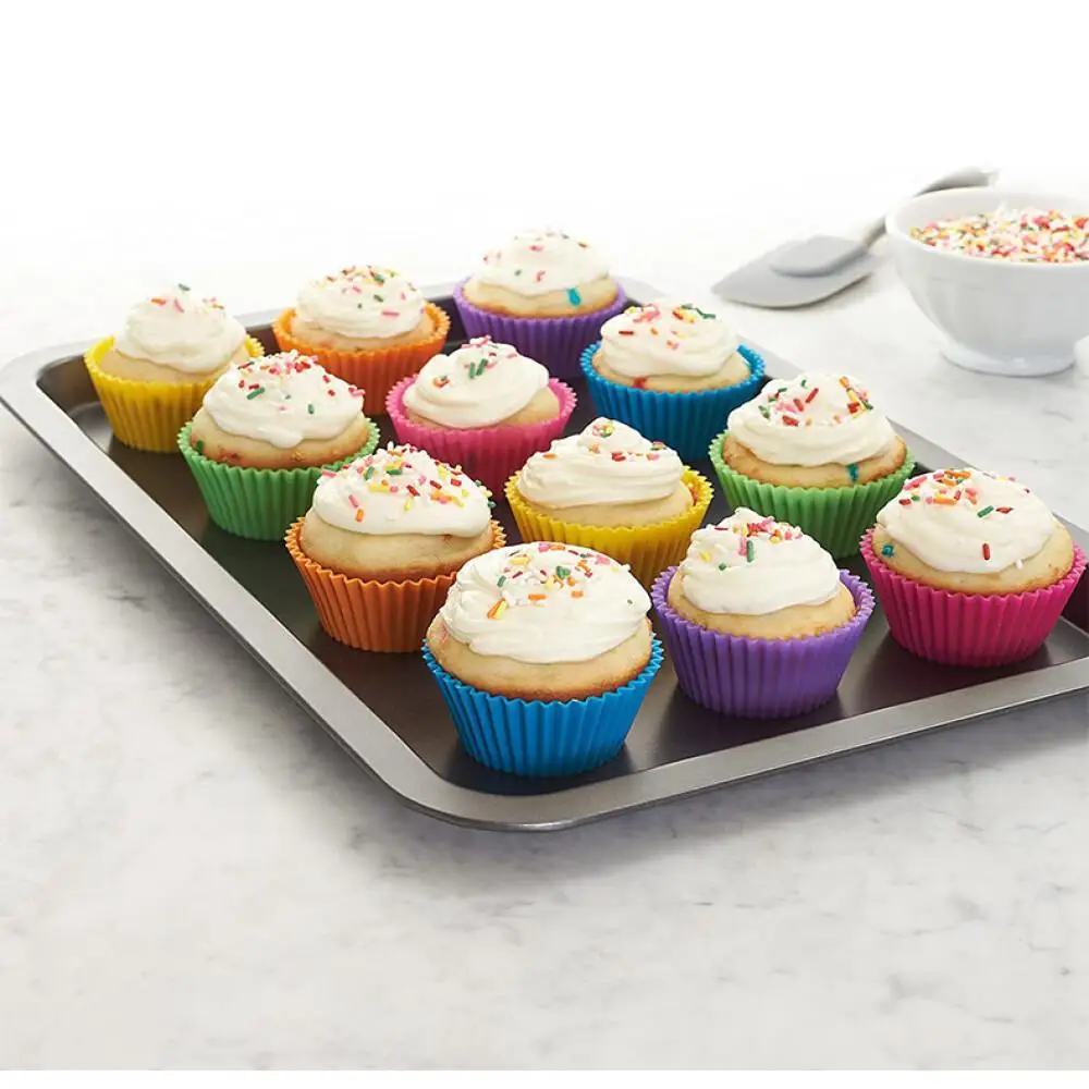 6-30pcs Silicone Baking Mold Set , Round Non-Toxic Cupcake Molds 7x4.2x3.5cm, Perfect Gift & Home Kitchen Upgrade
6-30pcs Silicone Baking Mold Set , Round Non-Toxic Cupcake Molds 7x4.2x3.5cm, Perfect Gift & Home Kitchen Upgrade
