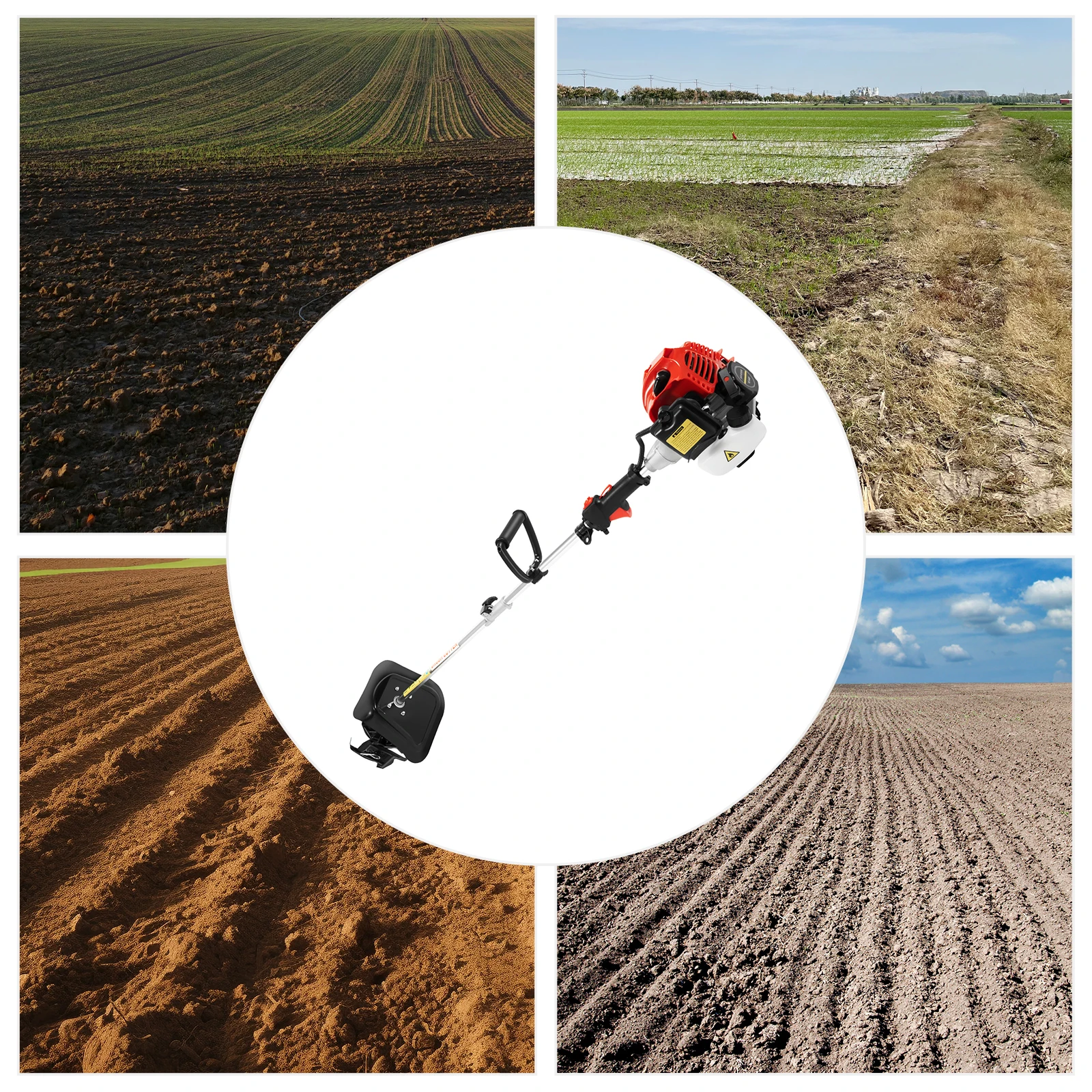 Ручной культиватор-культиватор, газовая машина для прополки 51,7 куб.см, легкий садовый инструмент мощностью 1,45 кВт для контроля выпухания почвы и сорняков 
Ручной культиватор-культиватор, газовая машина для прополки 51,7 куб.см, легкий садовый инструмент мощностью 1,45 кВт для контроля выпухания почвы и сорняков