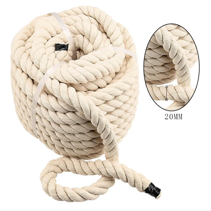 4/5/10M 20mm Colored Cotton Ropes 3 Shares Twisted Cord for Outdoor Bag Weave Cords Luggage Macrame Rope DIY Sewing Accessories
4/5/10M 20mm Colored Cotton Ropes 3 Shares Twisted Cord for Outdoor Bag Weave Cords Luggage Macrame Rope DIY Sewing Accessories