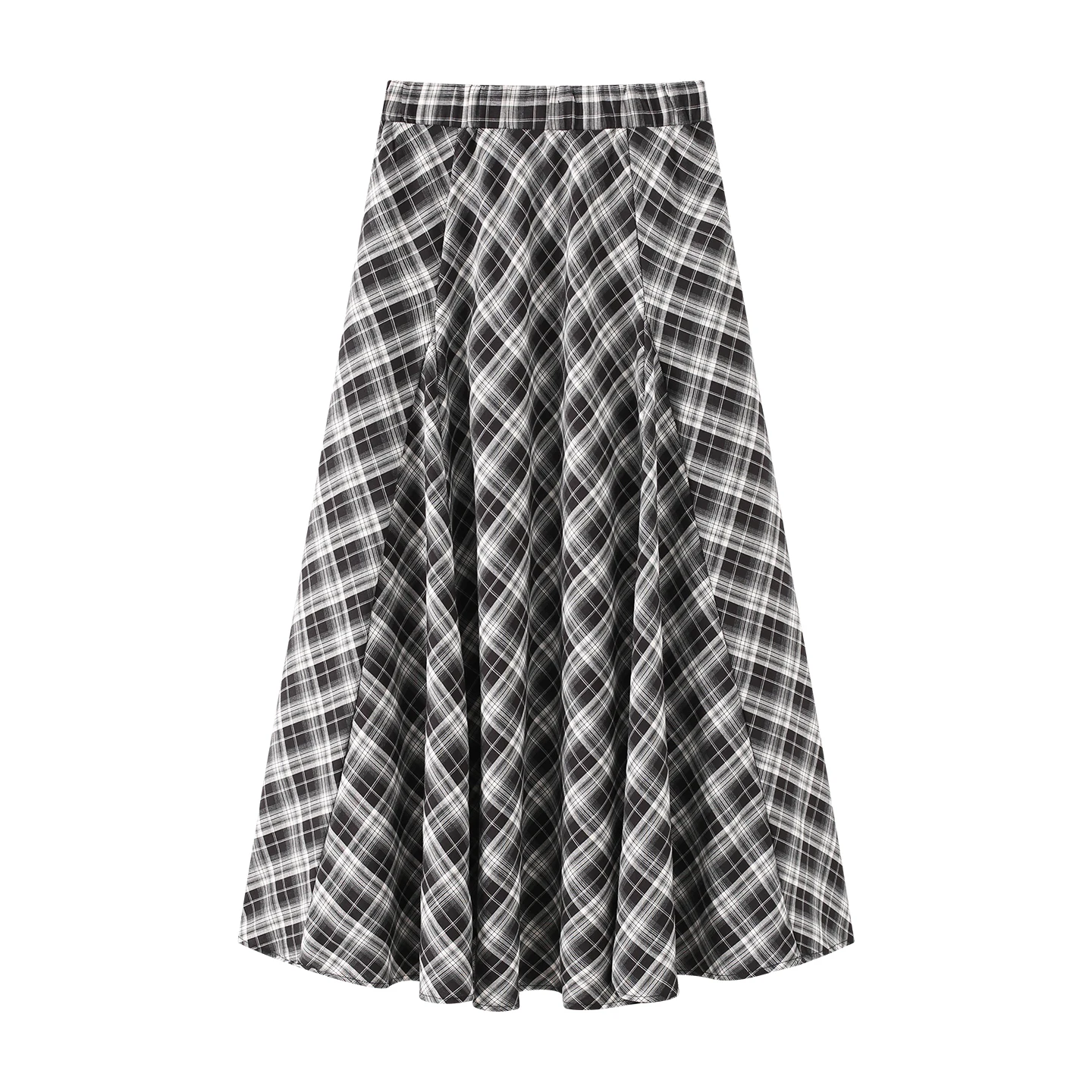Black White Plaid A Line Midi Skirt Women Elastic High Waist Flared Swing Flowy Casual Vintage Long Skirt
Black White Plaid A Line Midi Skirt Women Elastic High Waist Flared Swing Flowy Casual Vintage Long Skirt
