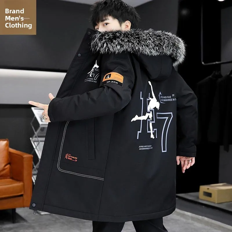 Men's Mid-Length Fce-Lined Jaet Thiened Warm Loose Korean Faion Outerwear Winter Season Casual Urban Sle Long S...
Men's Mid-Length Fce-Lined Jaet Thiened Warm Loose Korean Faion Outerwear Winter Season Casual Urban Sle Long S...