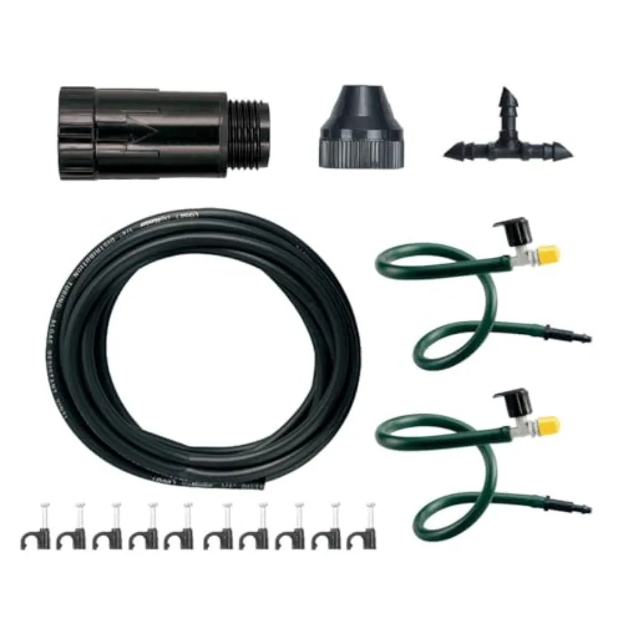 3-Pack 56311 Hanging Basket Drip Irrigation Kit with Flex Misters for outdoor plants black plastic leak-proof connectors easy s
3-Pack 56311 Hanging Basket Drip Irrigation Kit with Flex Misters for outdoor plants black plastic leak-proof connectors easy s