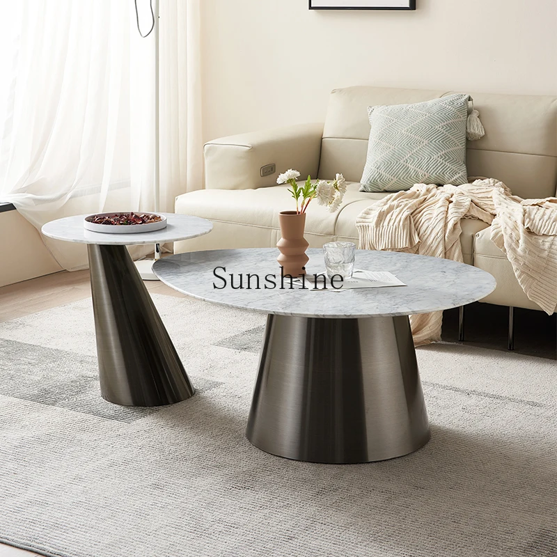 Light luxury modern luxury stone edge few living room household round simple table
Light luxury modern luxury stone edge few living room household round simple table