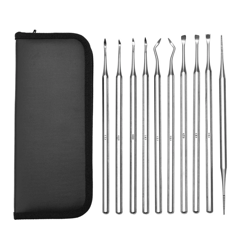 10pcs Stainless Steel Dental Calculus Scaler Tartar Removal Tool for Teeth Cleaning Oral Care Set Reusable Dentist Cleaning Tool
10pcs Stainless Steel Dental Calculus Scaler Tartar Removal Tool for Teeth Cleaning Oral Care Set Reusable Dentist Cleaning Tool