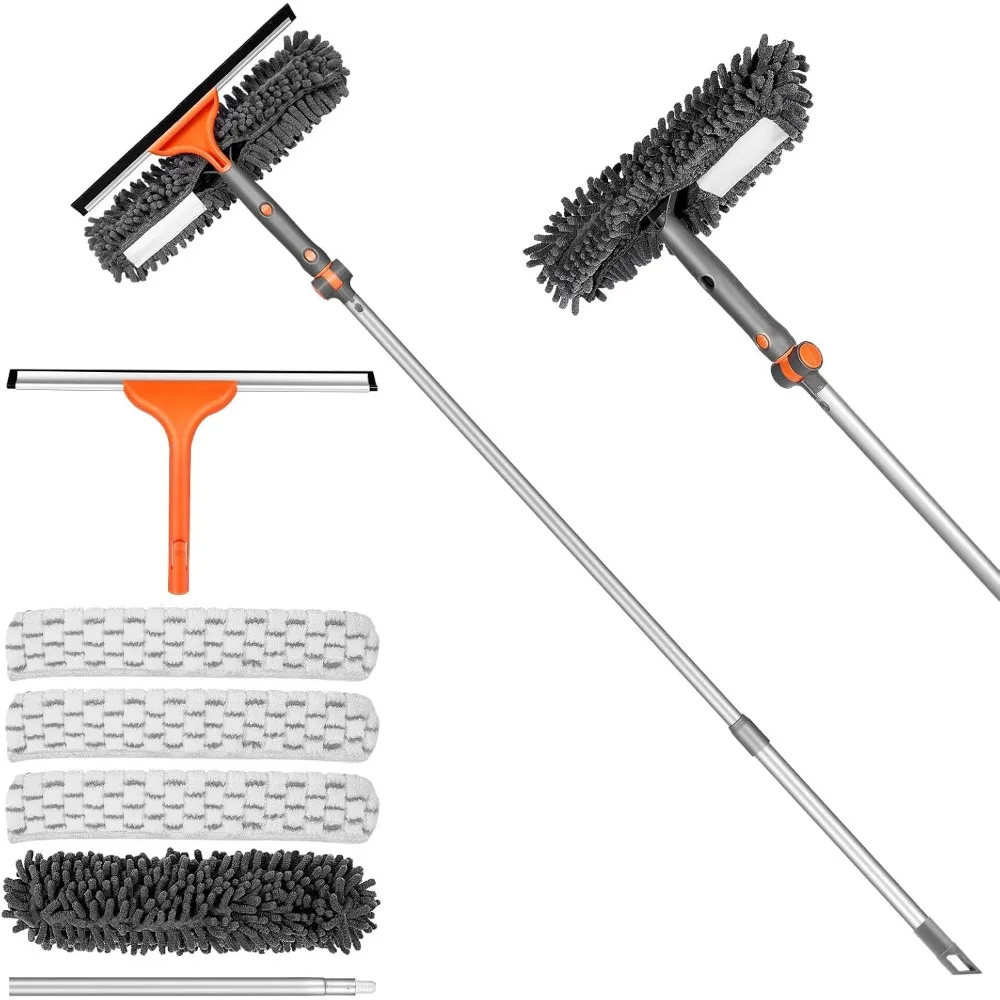 2 in 1 Extendable Window Squeegee Cleaner Kit with Bendable Head for Indoor Outdoor Glass Car High Windows
2 in 1 Extendable Window Squeegee Cleaner Kit with Bendable Head for Indoor Outdoor Glass Car High Windows