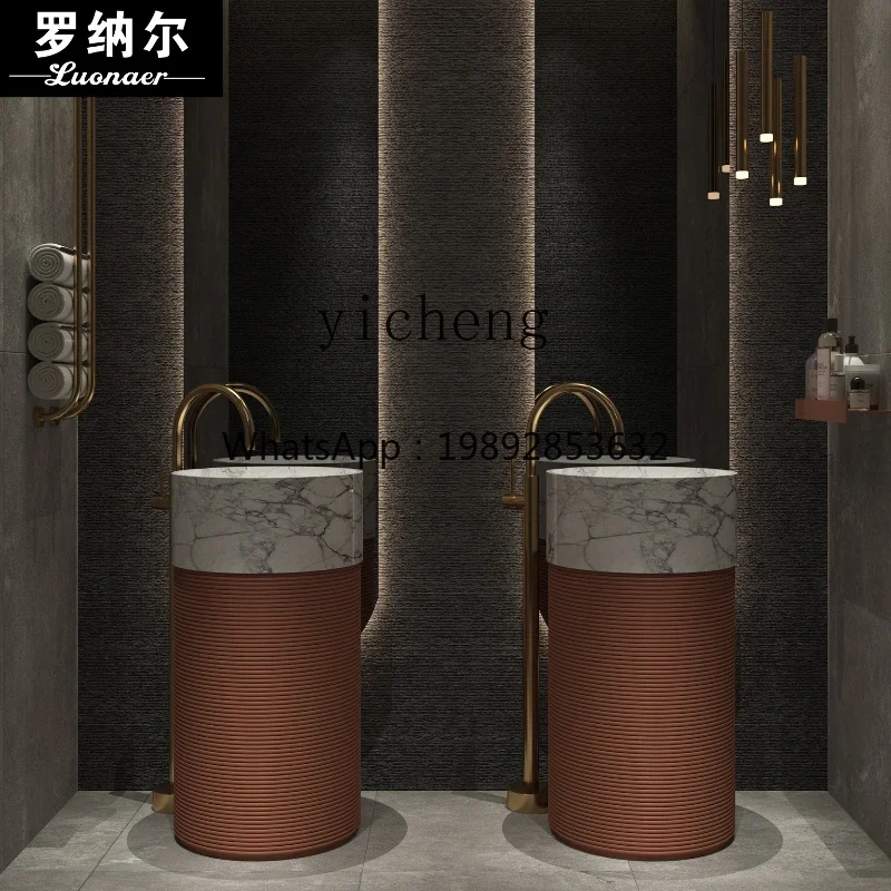 b7- wash basin integrated floor type washbasin art round high-end column basin
b7- wash basin integrated floor type washbasin art round high-end column basin