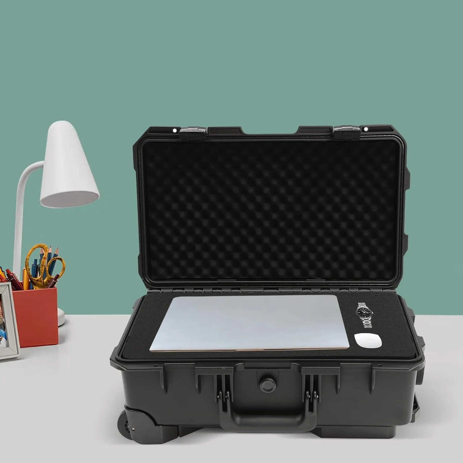 22" Waterproof Hard Case With Wheels Rolling Protective Case Hard Camera Case With Foam Shockproof Hard Travel Case
22" Waterproof Hard Case With Wheels Rolling Protective Case Hard Camera Case With Foam Shockproof Hard Travel Case