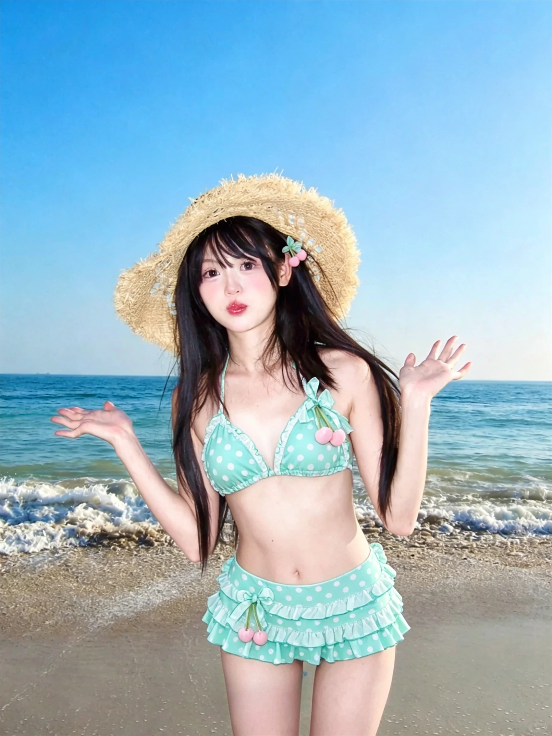 Japanese Polka Dot Bikini Set Women Top Tiered Skirt Ruffle Bow Kawaii Y2K Cute Swimwear Swimsuit Beach Holiday Wear Summer
Japanese Polka Dot Bikini Set Women Top Tiered Skirt Ruffle Bow Kawaii Y2K Cute Swimwear Swimsuit Beach Holiday Wear Summer