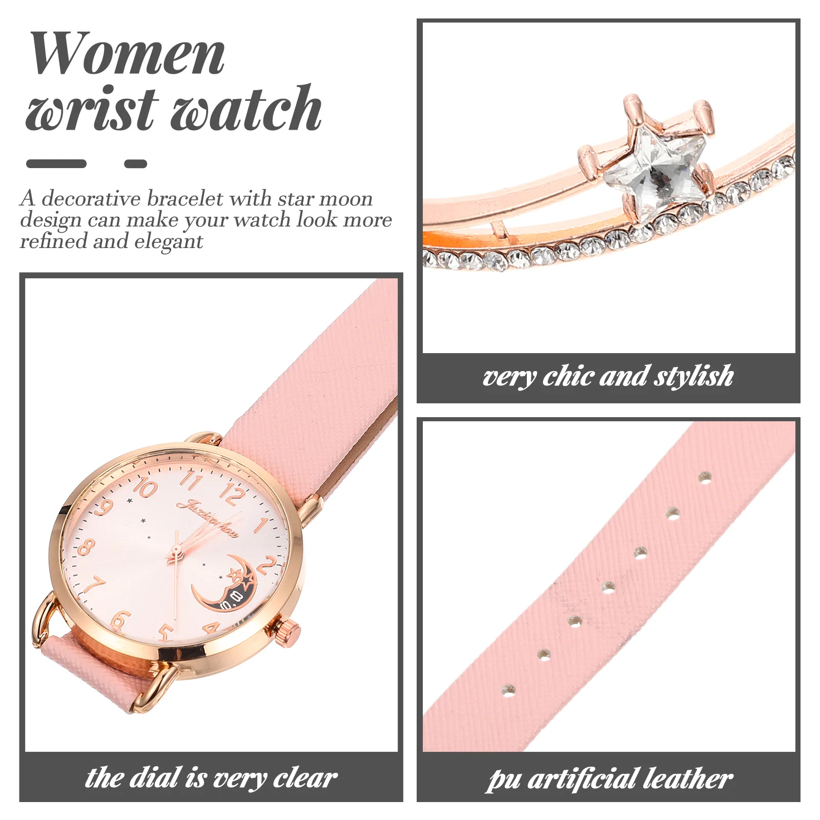 Moon Pattern Bracelet Set Women Quartz Watches Wrist Exquisite Women Bracelet Accessories Star Design Casual Gifts
Moon Pattern Bracelet Set Women Quartz Watches Wrist Exquisite Women Bracelet Accessories Star Design Casual Gifts