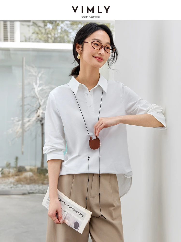 VIMLYVIMLYFXM White Hem Irregular Design Shirt Women's 2025 Spring New Casual Versatile Commuter Top A0267
VIMLYVIMLYFXM White Hem Irregular Design Shirt Women's 2025 Spring New Casual Versatile Commuter Top A0267