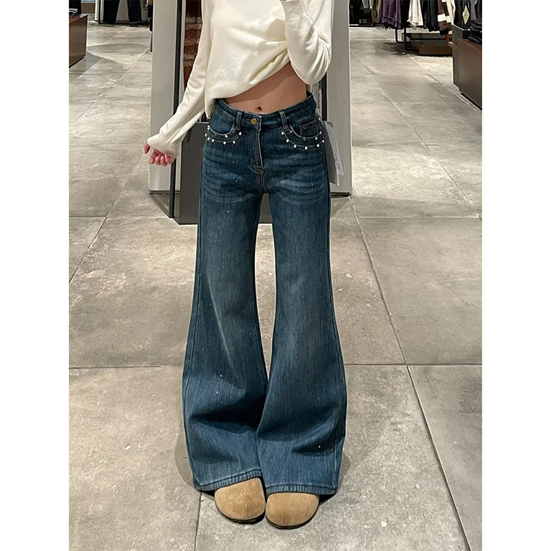 YIBASHU Women's Flare Jeans Low Rise Rhinestone Denim Pants Japanese Skinny Bootcut Jeans Bell Bottom Y2k Gyaru Designer Stretch
YIBASHU Women's Flare Jeans Low Rise Rhinestone Denim Pants Japanese Skinny Bootcut Jeans Bell Bottom Y2k Gyaru Designer Stretch