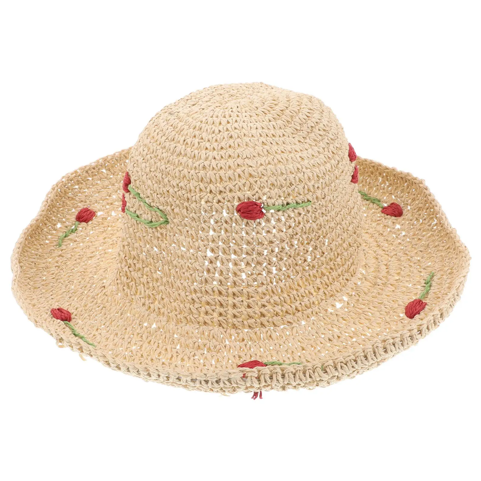 Straw Sun Hat Wide Brim Beach Hats for Women Cherry Beige Summer Vacation Outdoor Activities Comfortable Material Straw Bucket
Straw Sun Hat Wide Brim Beach Hats for Women Cherry Beige Summer Vacation Outdoor Activities Comfortable Material Straw Bucket