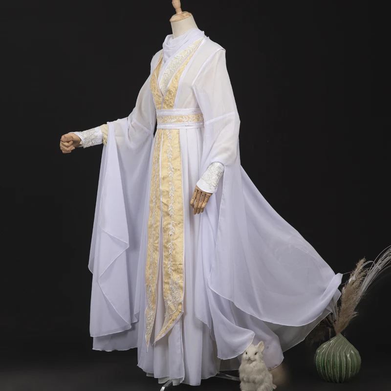 New White Hanfu Men Chinese Ancient Traditional Clothes Fairy Costume Male Hanfu Dress Long Cloak Festival Stage Outfit DNV14199
New White Hanfu Men Chinese Ancient Traditional Clothes Fairy Costume Male Hanfu Dress Long Cloak Festival Stage Outfit DNV14199