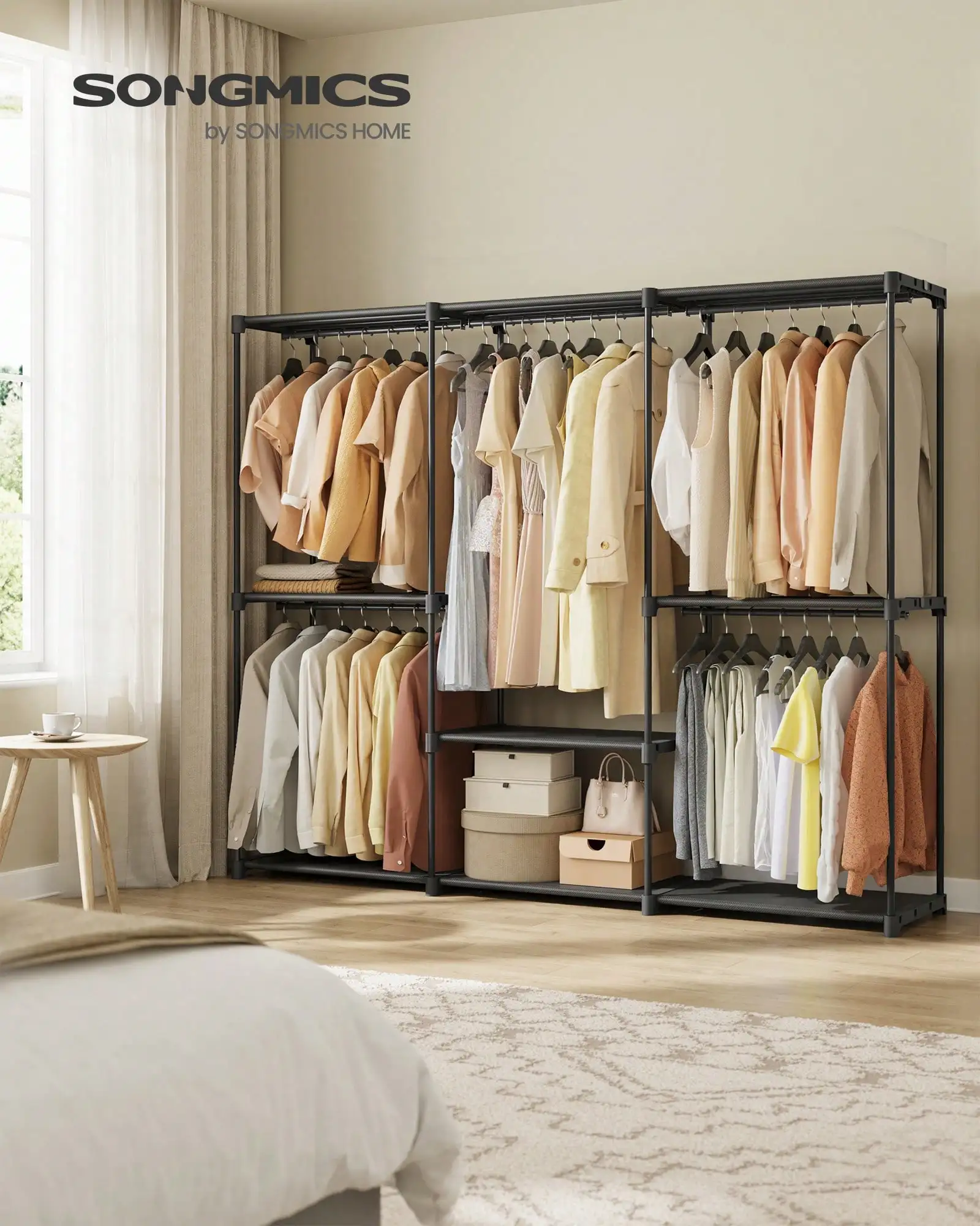 Portable Closet, Freestanding Closet Organizer, Clothes Rack With Shelves, Hanging Rods, Storage Organizer, For Cloakro
Portable Closet, Freestanding Closet Organizer, Clothes Rack With Shelves, Hanging Rods, Storage Organizer, For Cloakro
