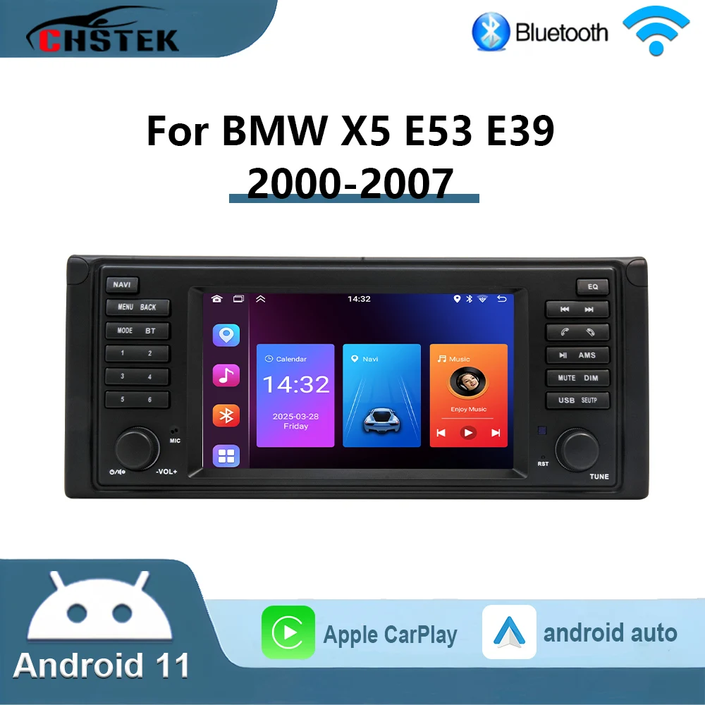 Car Radio Carplay Android 11 for BMW 1995-2007 5 Series E53 E39 X5 M5 Multimedia Navigation Player Bluetooth Stereo WIFI GPS DSP
Car Radio Carplay Android 11 for BMW 1995-2007 5 Series E53 E39 X5 M5 Multimedia Navigation Player Bluetooth Stereo WIFI GPS DSP