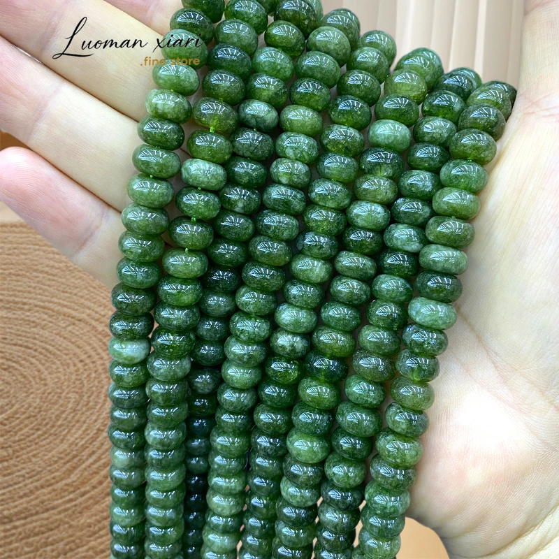 Rondelle 6x10mm Olive Green Chalcedony Wheels Natural Stone Spacer Beads for Jewelry Making Diy Bracelet Charms Accessories 15''
Rondelle 6x10mm Olive Green Chalcedony Wheels Natural Stone Spacer Beads for Jewelry Making Diy Bracelet Charms Accessories 15''
