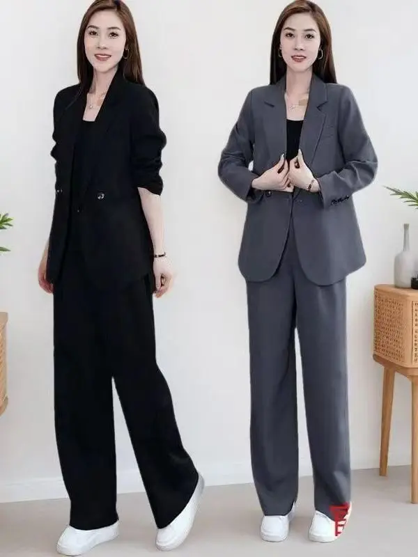 plus Size Women's Suiting Set with Brand Tag Removed Tuxedo Jaet And Wide Leg Pants Slimming Two Piece Spring Autumn New Sle
plus Size Women's Suiting Set with Brand Tag Removed Tuxedo Jaet And Wide Leg Pants Slimming Two Piece Spring Autumn New Sle