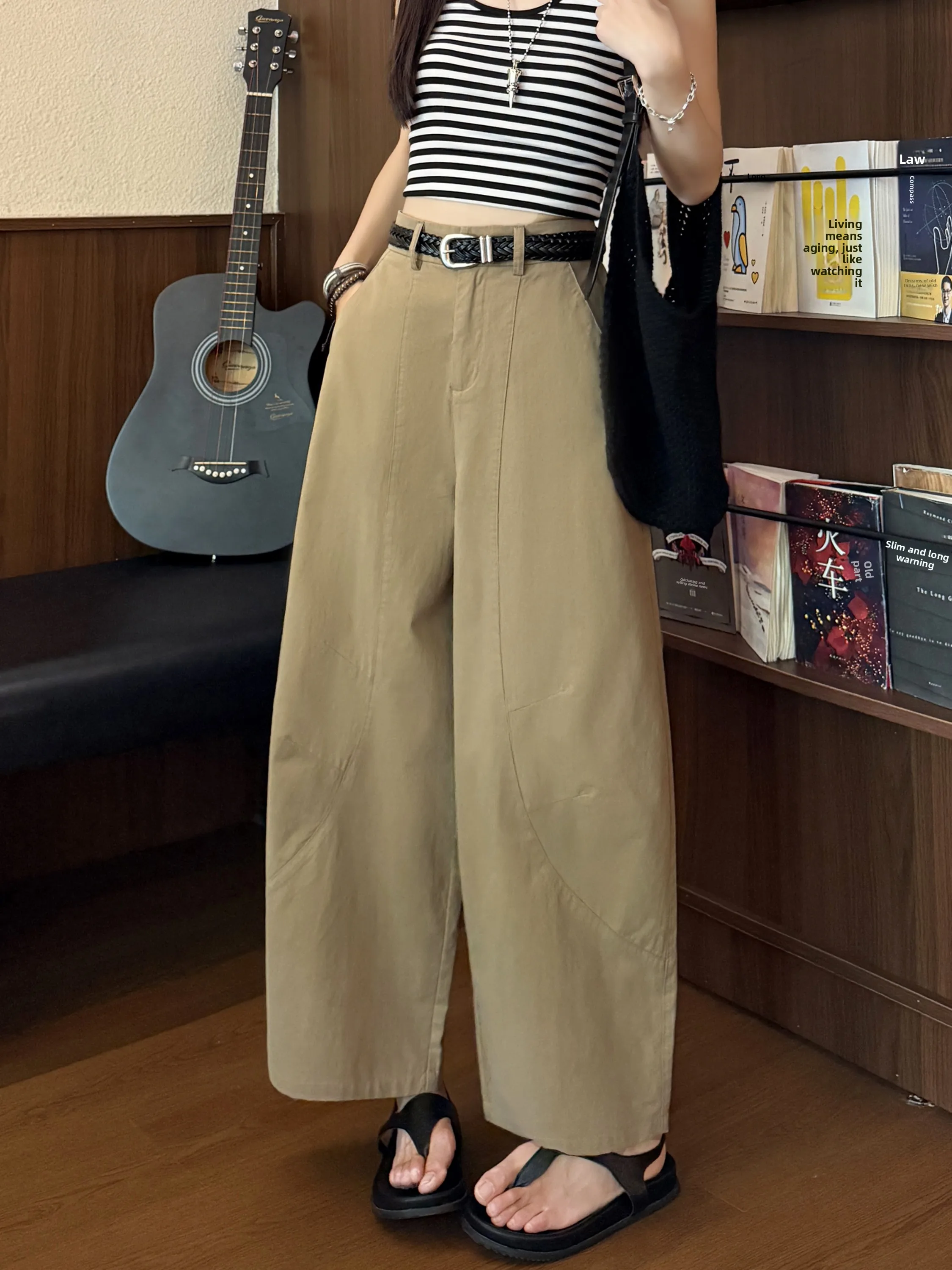 Khaki Color Wide Leg Suit Pants Women's Summer New Loose Slimming Casual Drapey Nine Points Trousers Korean Style High Waist ...
Khaki Color Wide Leg Suit Pants Women's Summer New Loose Slimming Casual Drapey Nine Points Trousers Korean Style High Waist ...