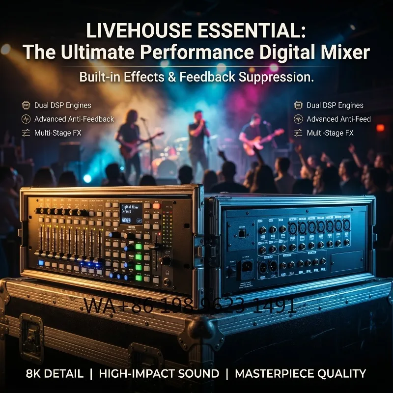 Digital Mixer 8 Mic Input 6 Stereo Line Input Professional Stage Installation Equipment
Digital Mixer 8 Mic Input 6 Stereo Line Input Professional Stage Installation Equipment