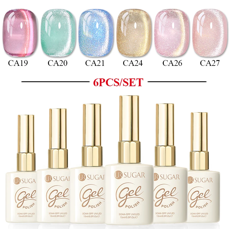 UR SUGAR 6Pcs 15ml Macaron Cat Magnetic Gel Nail Polish Set Spring Summer Nail Art Semi Permanent DIY Manicure Varnish Kit
UR SUGAR 6Pcs 15ml Macaron Cat Magnetic Gel Nail Polish Set Spring Summer Nail Art Semi Permanent DIY Manicure Varnish Kit