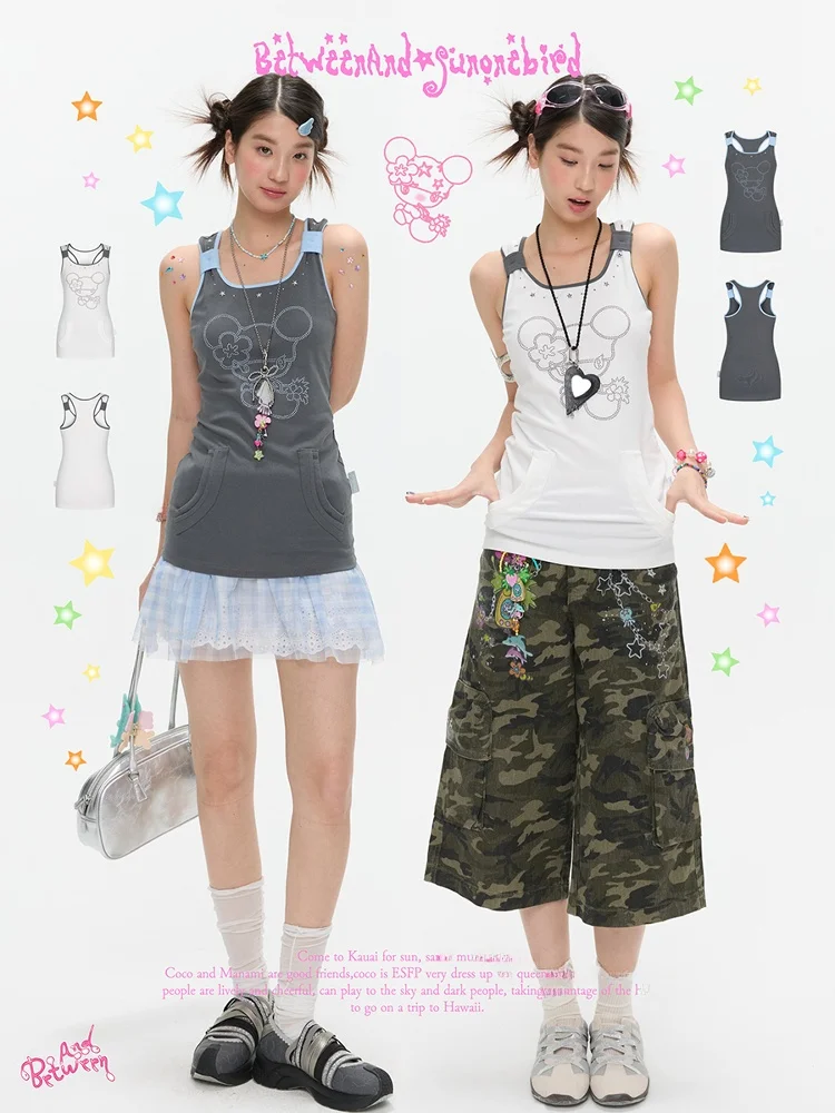 BENANDx Summer Dual Color Bead ket Work Vest Women's Side Breast Fatigue Top Comfortable Breathable Slimming Fit Tank Top
BENANDx Summer Dual Color Bead ket Work Vest Women's Side Breast Fatigue Top Comfortable Breathable Slimming Fit Tank Top