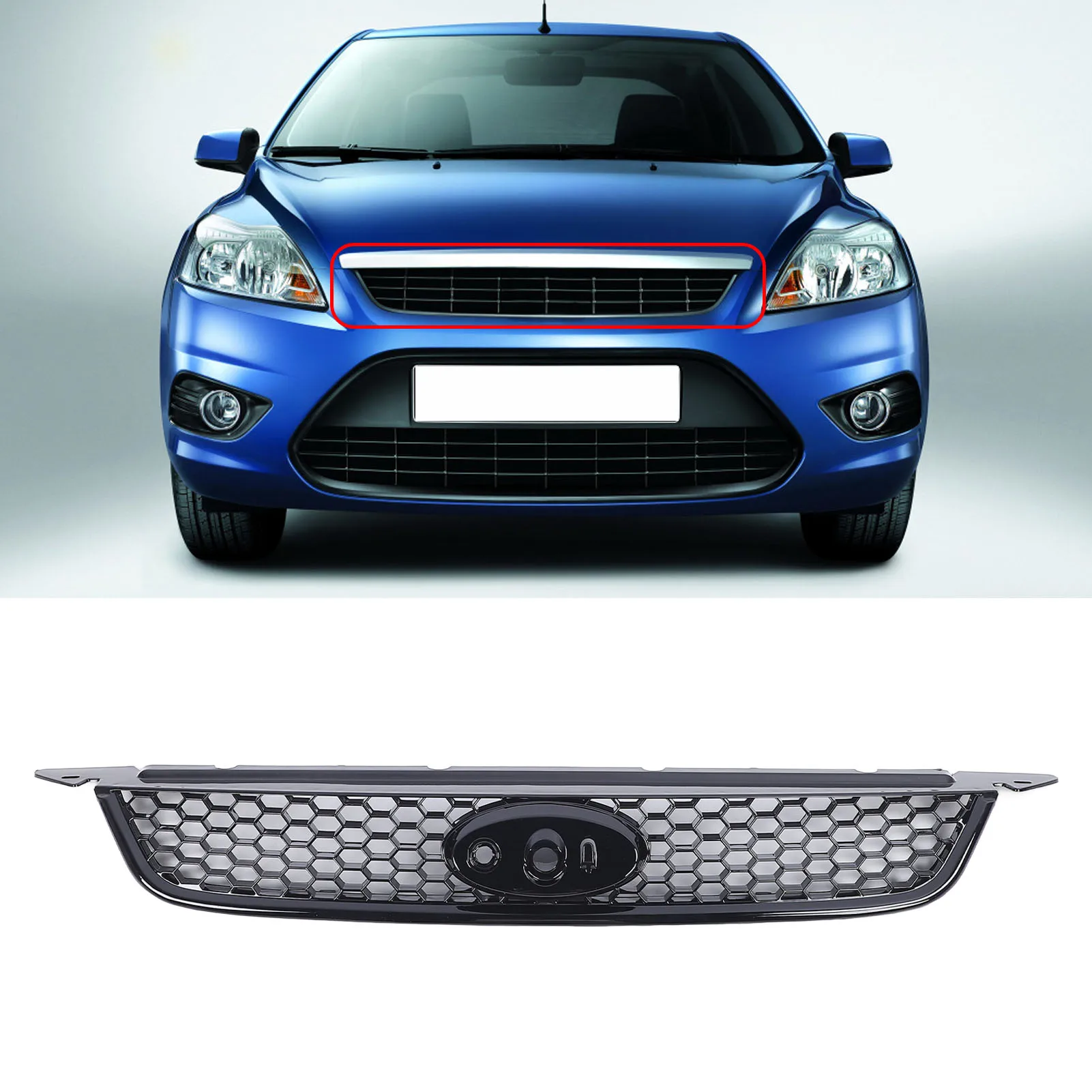 Front Bumper Upper Center Grille Cover Trim Sturdy M518200AF Front Bumper Upper Center Grille for Focus Mk2 2008 To 2012
Front Bumper Upper Center Grille Cover Trim Sturdy M518200AF Front Bumper Upper Center Grille for Focus Mk2 2008 To 2012
