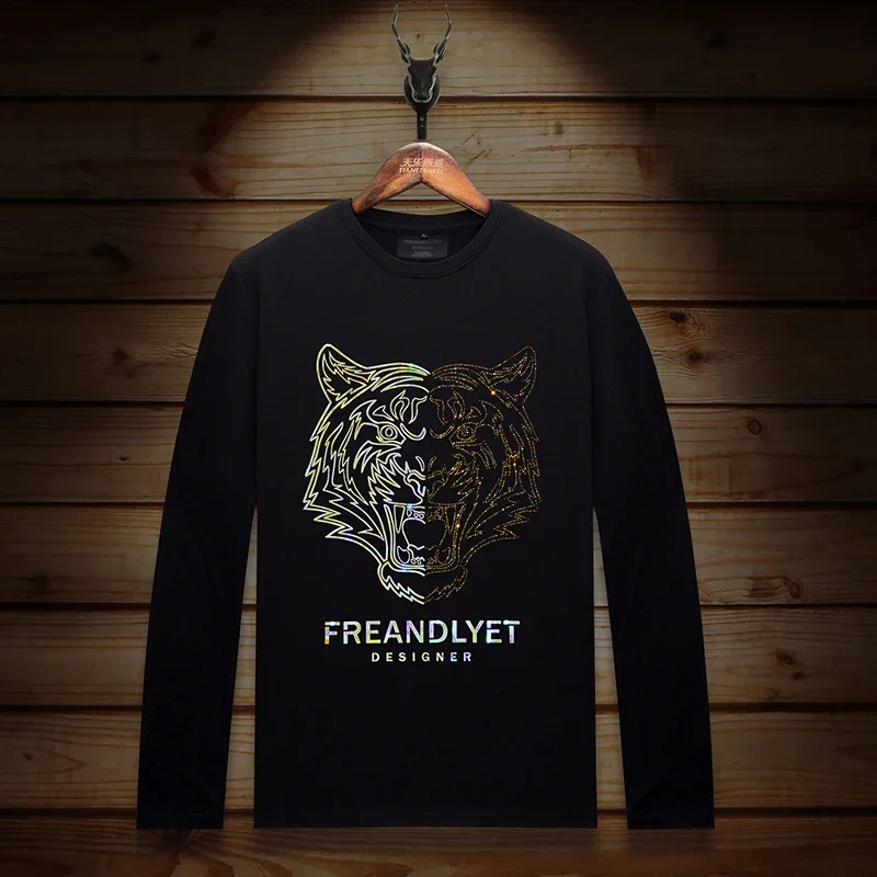 2024 Autumn Tiger Head Rhinestones T Shirts for Men Fashion Clothing O Neck Long Sleeve Slim Casual Mens T-shirts Plus Size 6XL
2024 Autumn Tiger Head Rhinestones T Shirts for Men Fashion Clothing O Neck Long Sleeve Slim Casual Mens T-shirts Plus Size 6XL