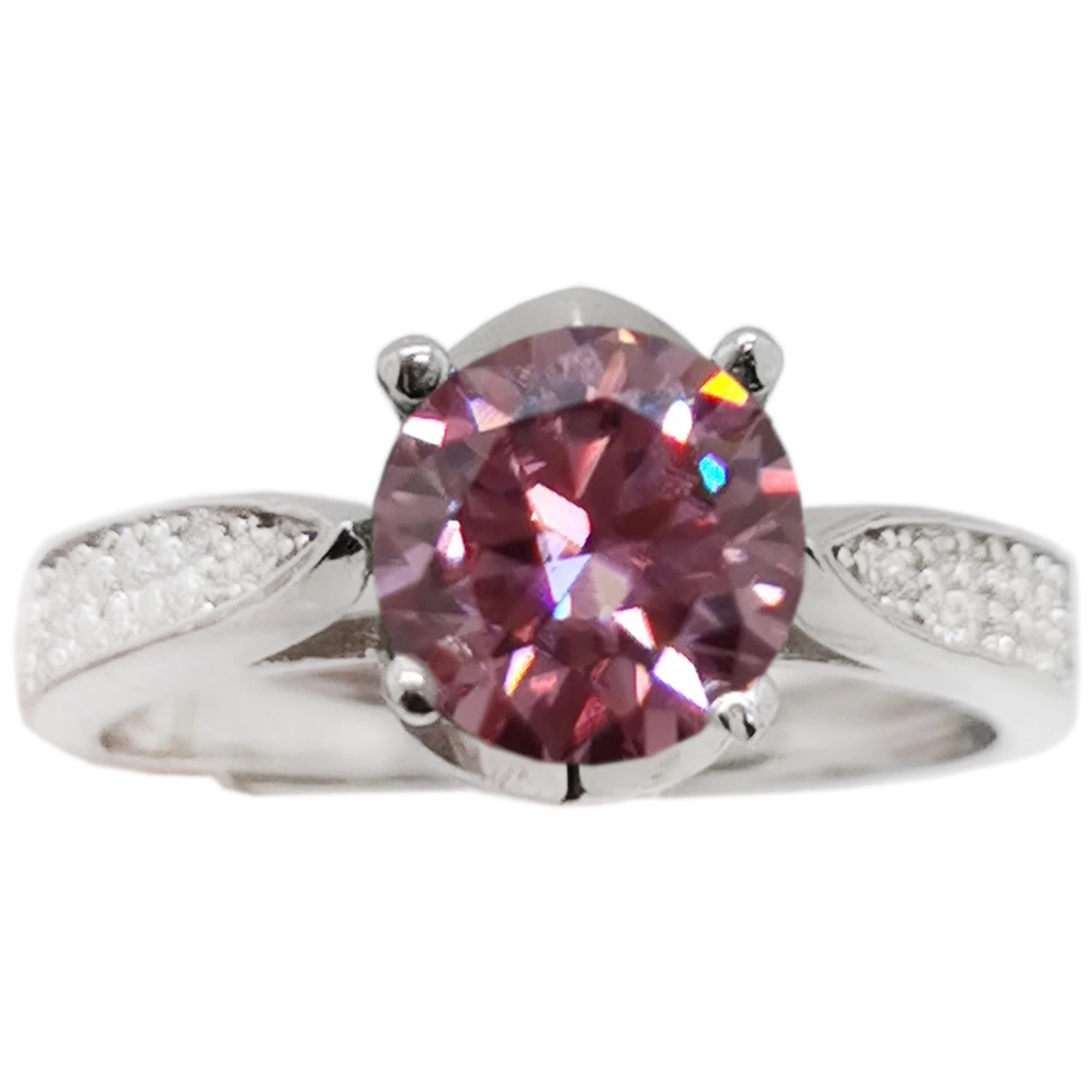 1ct 6.5mm Pink Moissanite Ring for Engagement Man Made Gemstone Wedding Ring 925 Silver Moissanite Jewelry
1ct 6.5mm Pink Moissanite Ring for Engagement Man Made Gemstone Wedding Ring 925 Silver Moissanite Jewelry