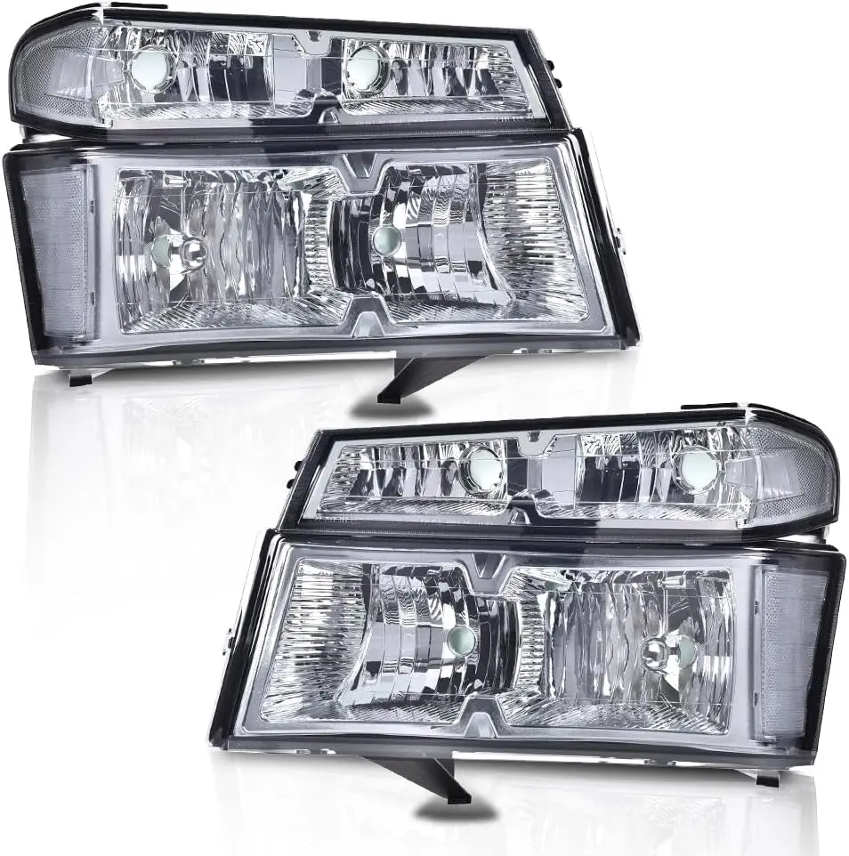 Smoky Lens Chrome Housing Clear Reflector Headlights Assembly Compatible with Colorado/Canyon 2004-2012, 2006 i-280 i-350, 2007-
Smoky Lens Chrome Housing Clear Reflector Headlights Assembly Compatible with Colorado/Canyon 2004-2012, 2006 i-280 i-350, 2007-