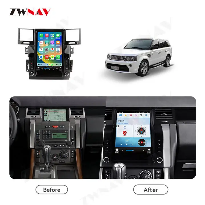 Автомобильный радиоприемник ZWNAV для Range Rover Land Rover Sport 2005-2009, сенсорный экран, Bluetooth, автомобильный радиоприемник Carplay, GPS-навигация, Playstore
Автомобильный радиоприемник ZWNAV для Range Rover Land Rover Sport 2005-2009, сенсорный экран, Bluetooth, автомобильный радиоприемник Carplay, GPS-навигация, Playstore