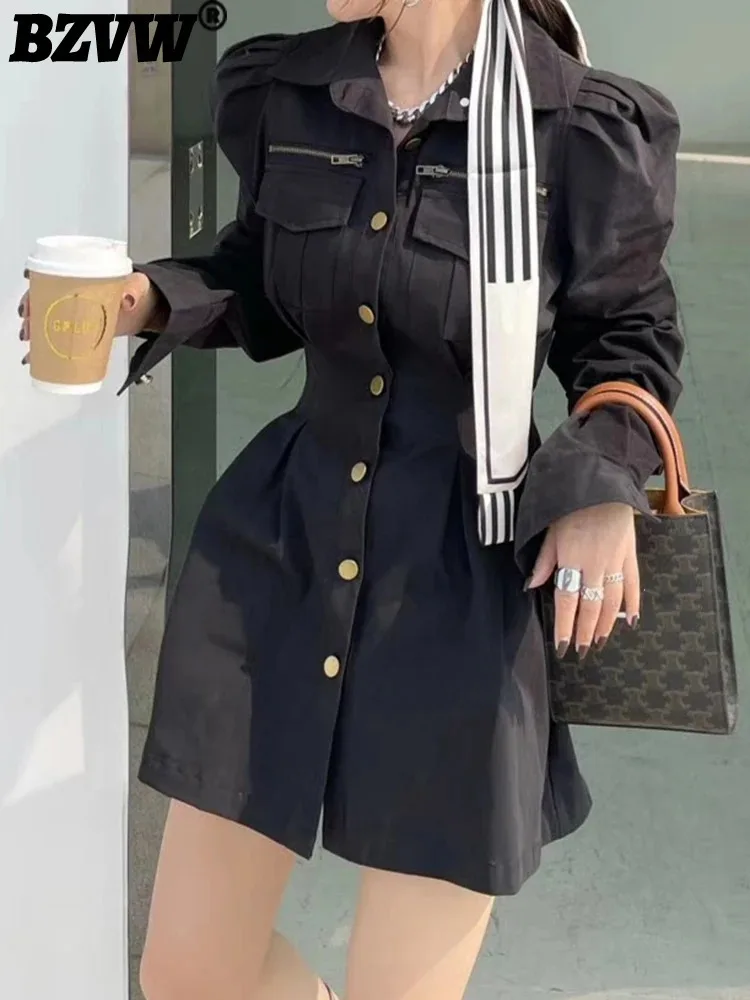 BZVW Korean Style Denim Dress For Women Lapel Puff Sleeves Single Breatsed Gathered Waist Mini Dresses 2024 Autumn New 25A8789
BZVW Korean Style Denim Dress For Women Lapel Puff Sleeves Single Breatsed Gathered Waist Mini Dresses 2024 Autumn New 25A8789