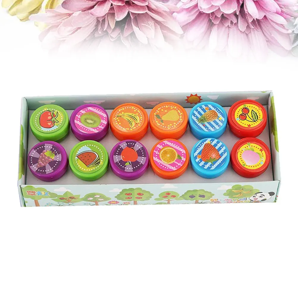 24Pcs Fruit Stamper Set High Quality Pre Inked Plastic Designs Perfect for Kids Classroom Party Scrapbooking Crafts
24Pcs Fruit Stamper Set High Quality Pre Inked Plastic Designs Perfect for Kids Classroom Party Scrapbooking Crafts