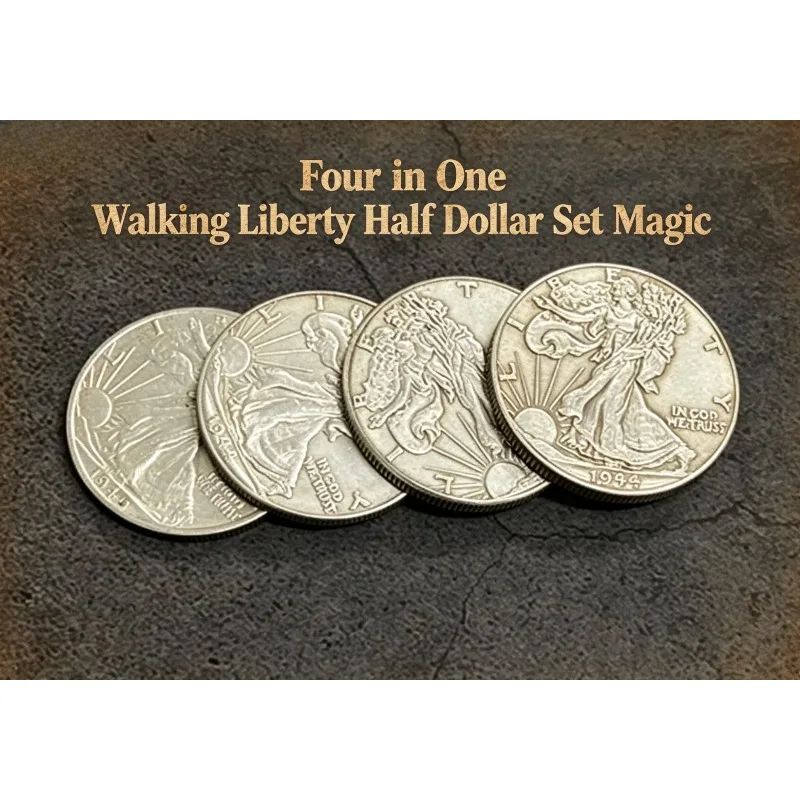 Four in One Walking Liberty Half Dollar Set By J.C Magic Close Up Magic Tricks Illusions Gimmicks Magic Props Magician Accessory
Four in One Walking Liberty Half Dollar Set By J.C Magic Close Up Magic Tricks Illusions Gimmicks Magic Props Magician Accessory