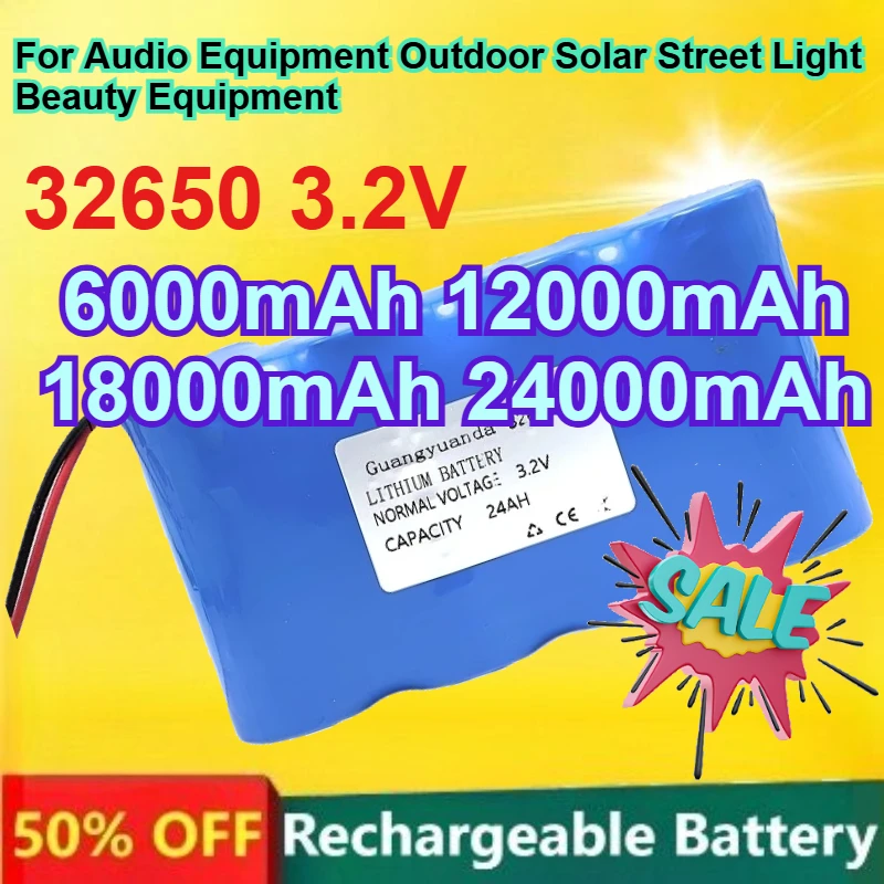 32650 3.2V Lithium Iron Phosphate Battery for Audio Equipment Outdoor Solar Street Light Beauty Equipment Rechargeable Battery
32650 3.2V Lithium Iron Phosphate Battery for Audio Equipment Outdoor Solar Street Light Beauty Equipment Rechargeable Battery