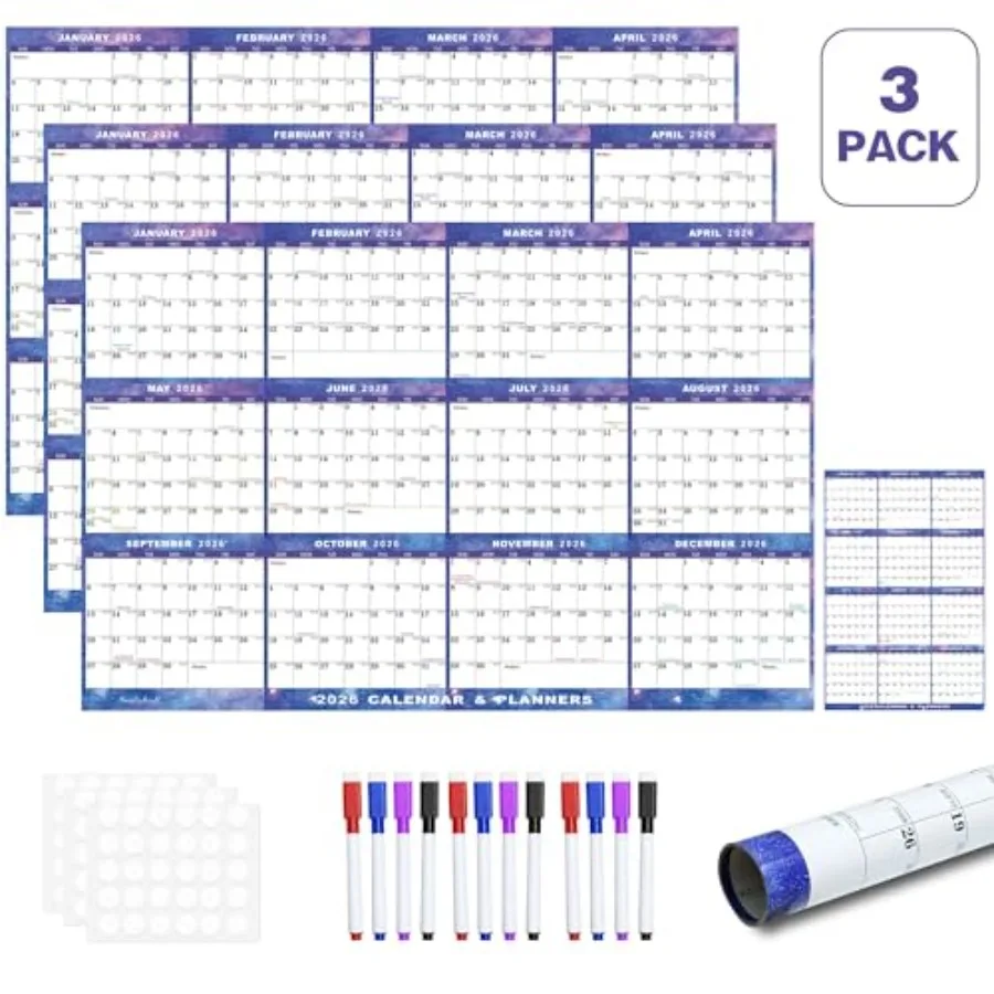 pcs 2" x 48" 202 Wall Calendar Dry Erase - Large Starry Sky Calendar Wet and Dry Erasable Laminated 12 Month Annual Yearly Plan
pcs 2" x 48" 202 Wall Calendar Dry Erase - Large Starry Sky Calendar Wet and Dry Erasable Laminated 12 Month Annual Yearly Plan