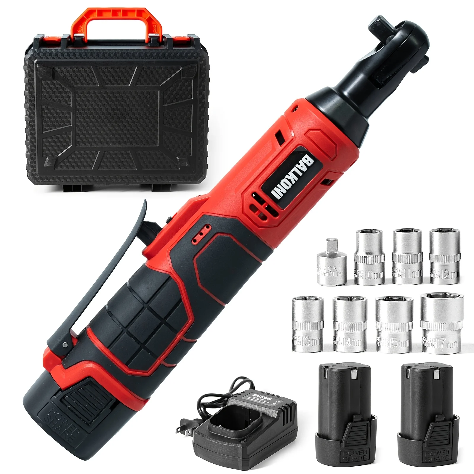 Электрический гайковерт BALKONI Power 3/8" 40 фунт-фут, аккумулятор 2.0 Ач, с 1 быстрым зарядным устройством, 7 насадками, 1 адаптером для насадок, полностью медный
Электрический гайковерт BALKONI Power 3/8" 40 фунт-фут, аккумулятор 2.0 Ач, с 1 быстрым зарядным устройством, 7 насадками, 1 адаптером для насадок, полностью медный