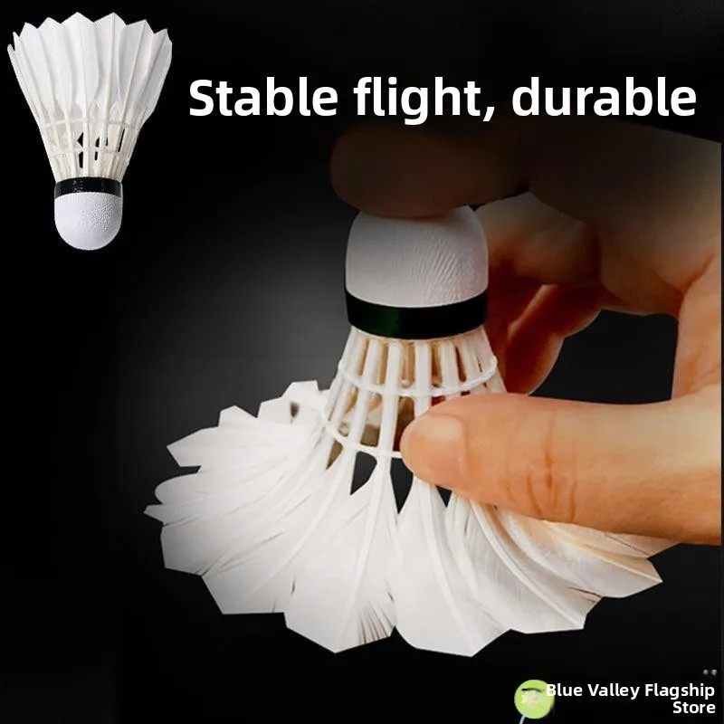 Profional Badminton uttlecos Set of 2 Windproof Goose Feathers Easy to Train with Soft Wood Head for Entertainment
Profional Badminton uttlecos Set of 2 Windproof Goose Feathers Easy to Train with Soft Wood Head for Entertainment