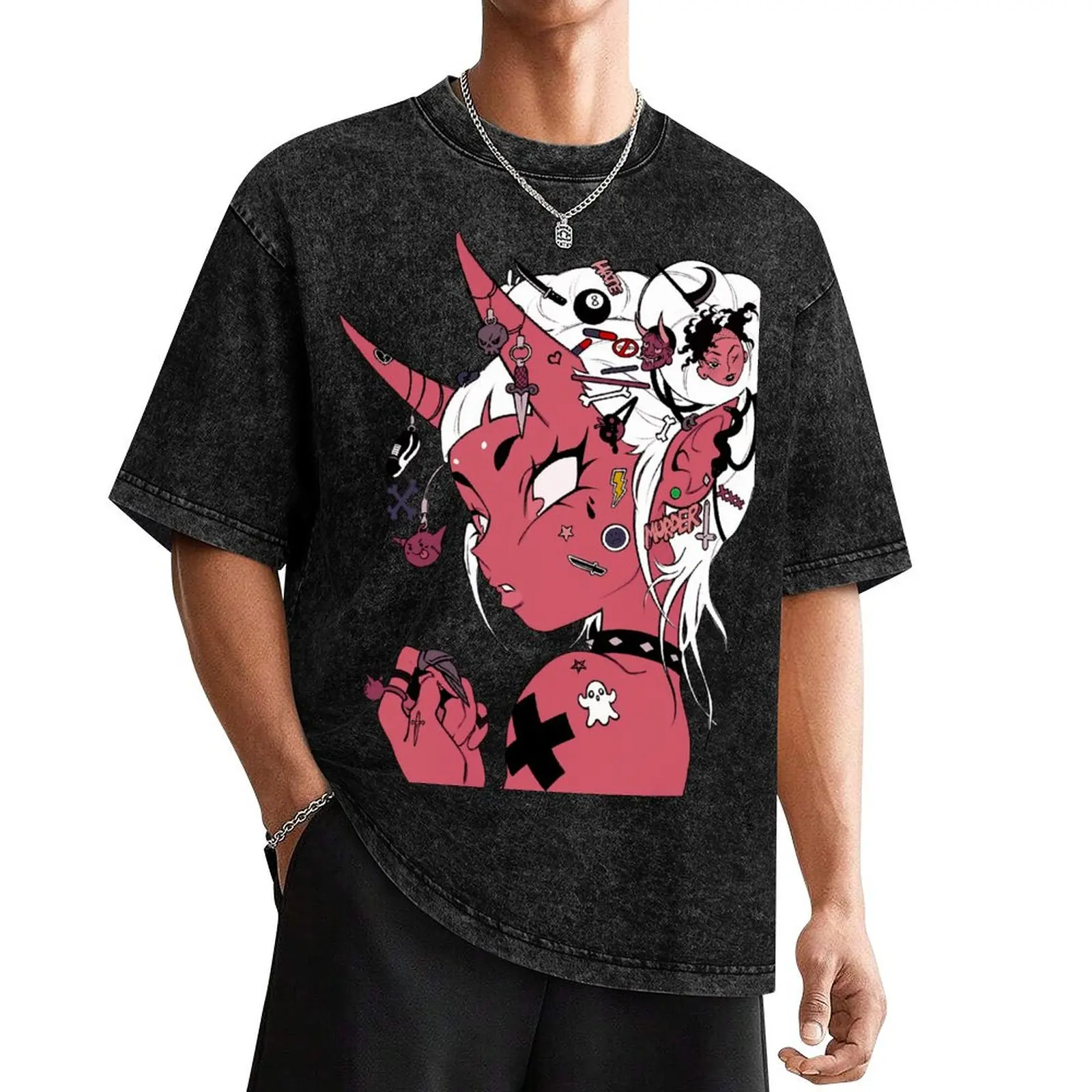 Vaporwave Evil Girl Streetwear Style T-Shirt tees customs design your own anime clothes summer top t shirts for men cotton
Vaporwave Evil Girl Streetwear Style T-Shirt tees customs design your own anime clothes summer top t shirts for men cotton