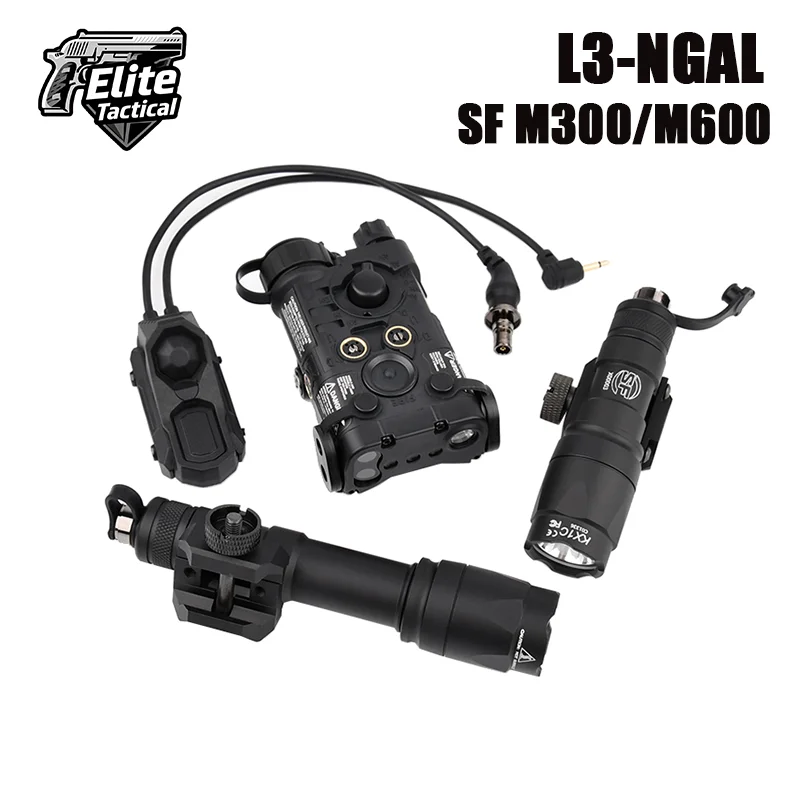 Tactical Surefir Tactical Flashlight M300/M600 with L3-NGAL Laser Red/Green/Blue Laser PEQ-15 Flashlight Configuration Ai
Tactical Surefir Tactical Flashlight M300/M600 with L3-NGAL Laser Red/Green/Blue Laser PEQ-15 Flashlight Configuration Ai